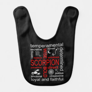 Scorpion Zodiac Sign Baby Bib