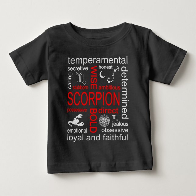 Scorpion Zodiac Sign Baby T-Shirt (Front)