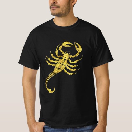 Scorpion Zodiac Sign Tribal Tattoo Illustration T_Shirt