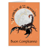 Scorpione 24 ottobre al 22 nov. Biglietti d'auguri (Front)