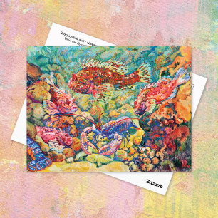 Scorpionfish Lobsters Aquarium Théo Rysselberghe Postcard