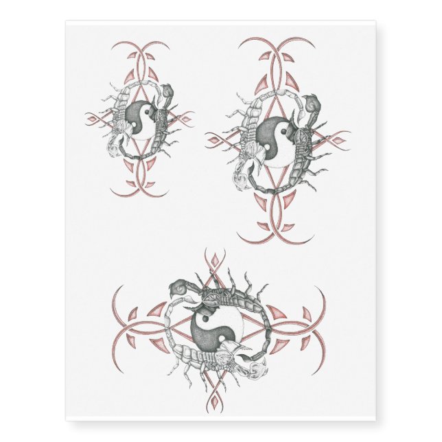 Scorpions of Balance Temporary Tattoo (Front)