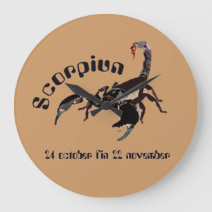 Scorpiun 24 october fin 22 November Large Clock