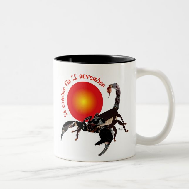 Scorpiun 24 october fin 22 november Tasse Two-Tone Coffee Mug (Right)