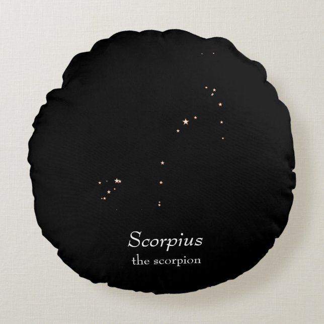 Scorpius Constellation Round Pillow (Front)