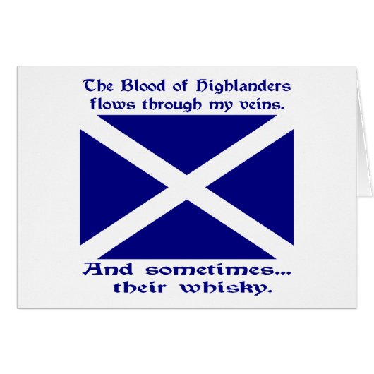 Scot Highlander Blood & Whisky Cards (Front Horizontal)