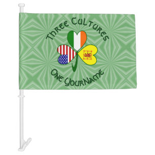 Scot Lion Irish American Flag Shamrock Personalize