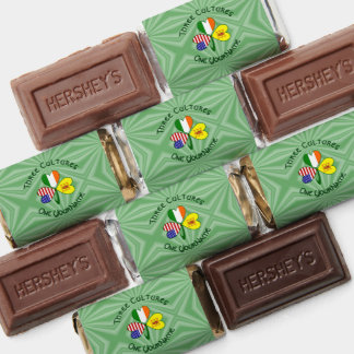 Scot Lion Irish USA Flags Shamrock Personalized  Hershey's Miniatures