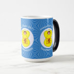 Scot Lion Rampant Angel Hanukkah Flag Personalized Color Morph Mug<br><div class="desc">Magic morphing mug features a Scot or Scottish Lion Rampant Flag Angel, dressed in the flag of the Scotland Lion Rampant, inside a white, fractal circle of squiggly squares. The circle is on a blue fractal background of squiggly squares. Add a name, holiday, and year to personalize your mug as...</div>