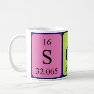 Scot periodic table name mug