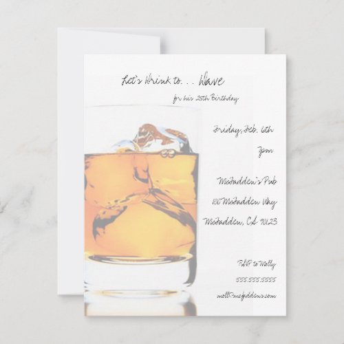 Scotch Birthday Party Invitaitons Invitation