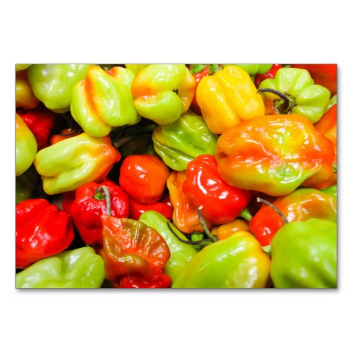 Scotch Bonnet Peppers Table Number