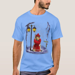 Scotch Collie Santa Snow Christmas Light Winter Pa T-Shirt