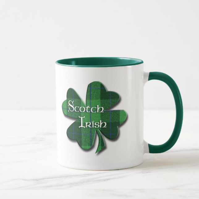 Scotch Irish Plaid Shamrock Mug (Right)