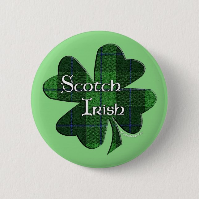 Scotch Irish shamrock Pinback Button (Front)