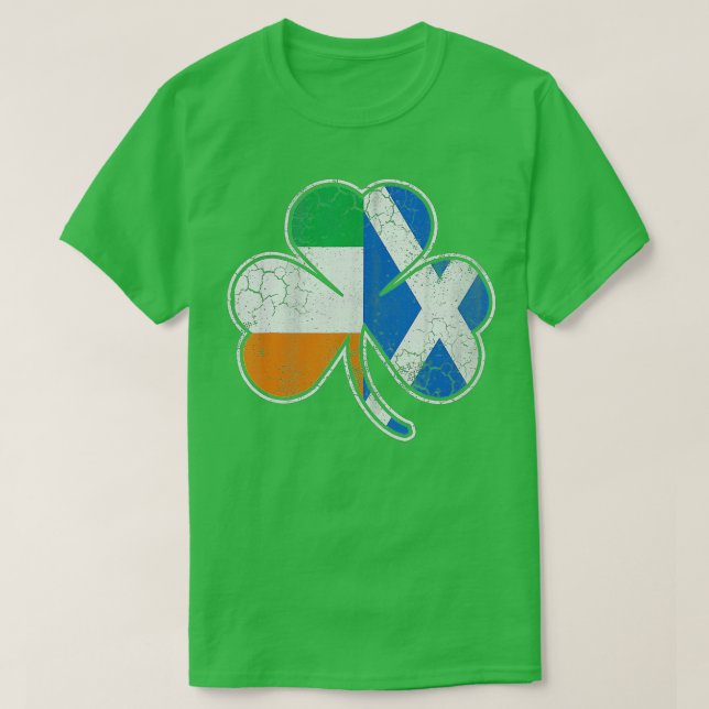 Scotch Irish Shamrock Scottish St Patricks Day  T-Shirt (Design Front)