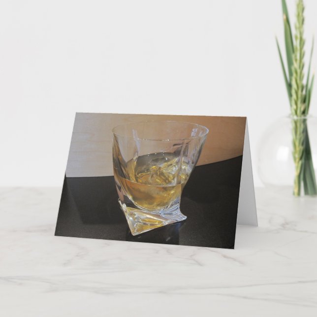 Scotch on the Rocks Note Card (Front)