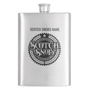 Scotch Snob - funny whiskey drinker Flask