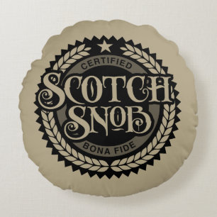 Scotch Snob - funny whiskey drinker Round Pillow