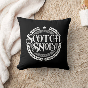 Scotch Snob - funny whiskey drinker Throw Pillow