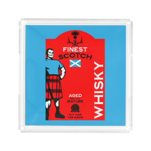 Scotch Whisky Drinker Acrylic Tray
