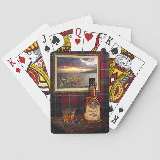 Scotch Whisky w/out your text and photo Poker Cards (Back)