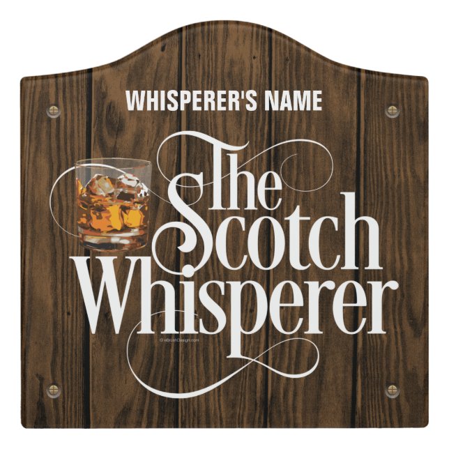 Scotch Whisperer Door Sign (Large Crest Front)
