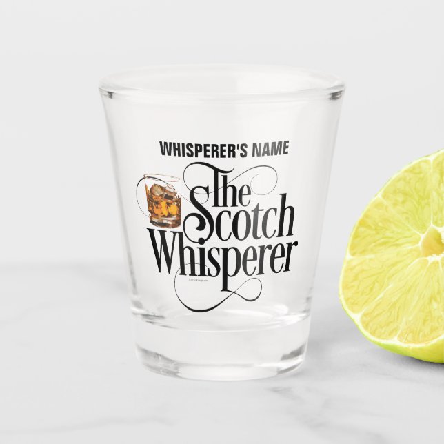 Scotch Whisperer (personalized) Shot Glass (Front)
