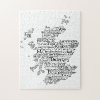 Scotish Slang Word Map Jigsaw Puzzle by LifeOfRileyDesign at Zazzle