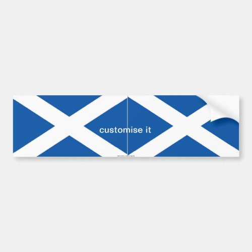 Scotlahd St Andrews saltire flag bumper sticker