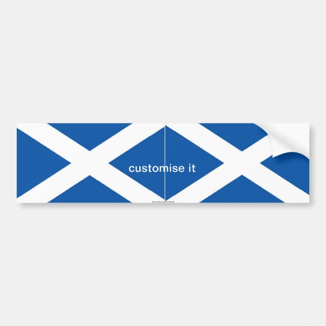 Scotlahd St Andrews saltire flag bumper sticker (Front)
