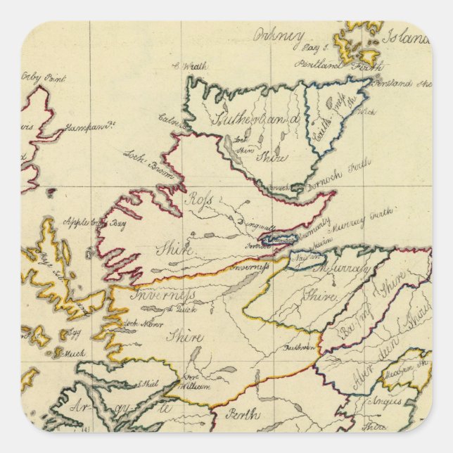 Scotland 11 square sticker (Front)