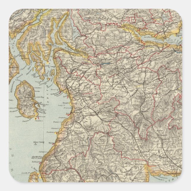 Scotland 12 square sticker (Front)