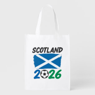 Scotland 2026 Soccer Fan Design / Saltire and Foot Grocery Bag