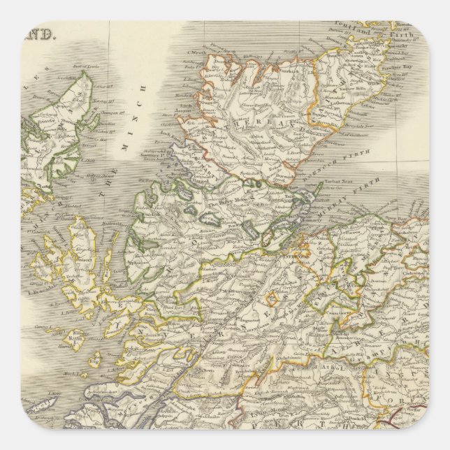 Scotland 24 square sticker (Front)