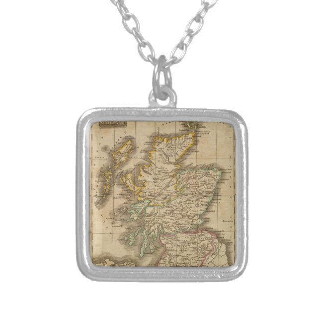 Scotland 4 silver plated necklace (Front)