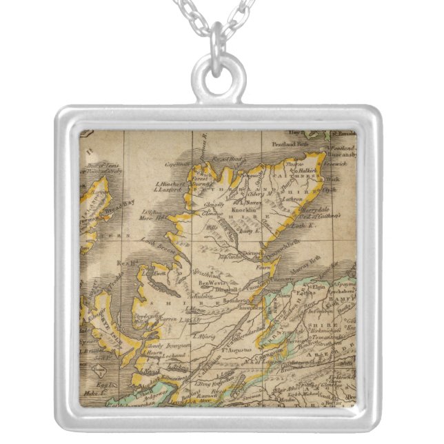 Scotland 5 silver plated necklace (Front)