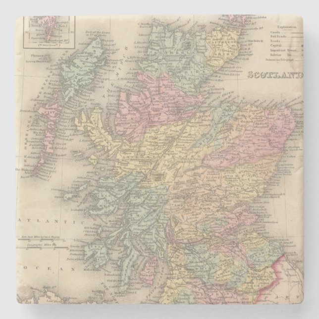 Scotland 6 stone coaster (Front)