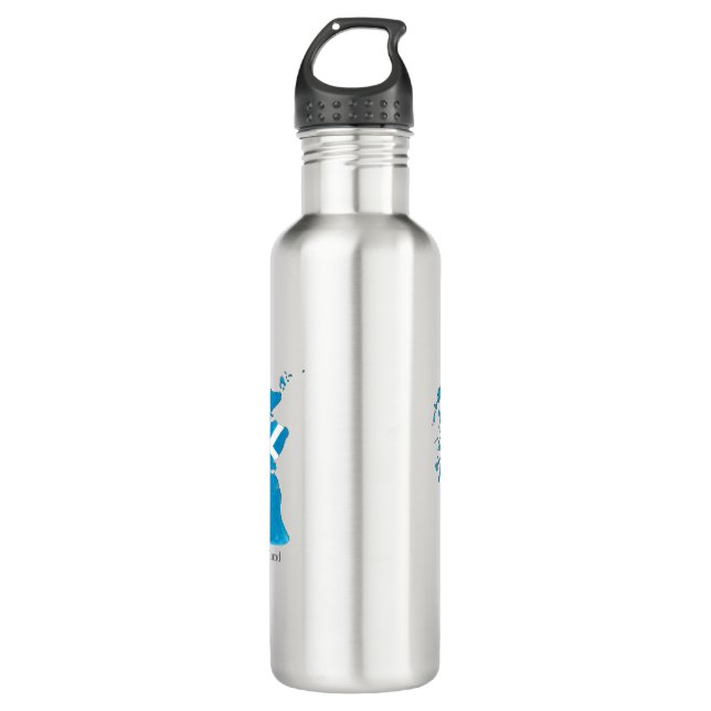 Scotland / Alba hand painted map Scottish Gaelic Stainless Steel Water Bottle (Front)