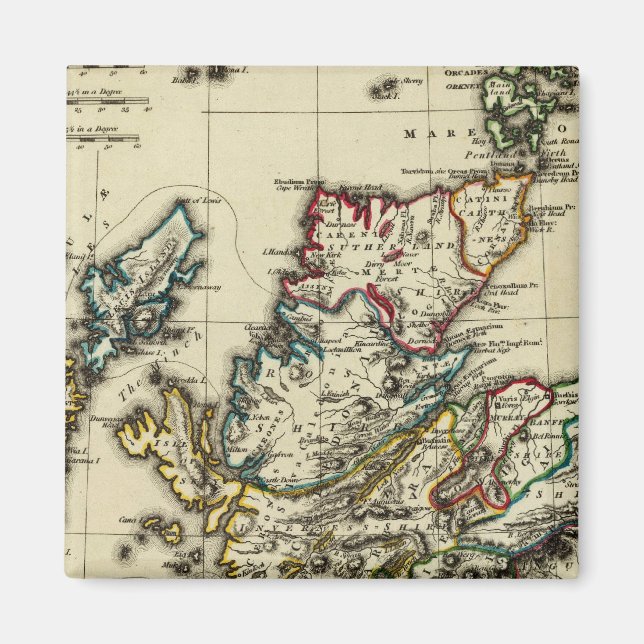 Scotland ancient, modern magnet (Front)