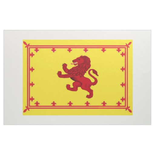 Scotland ancient Rampant Lion flag bright yellow Fabric