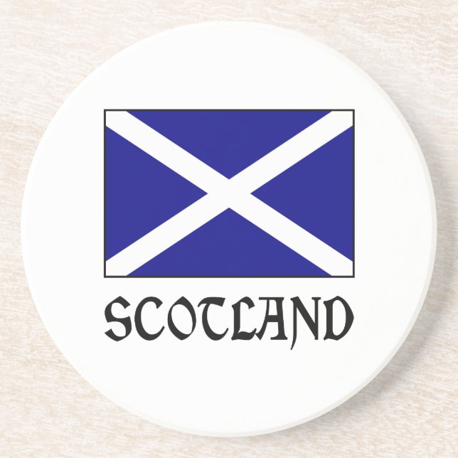 Scotland and Scot Flag Drink Coaster (Front)