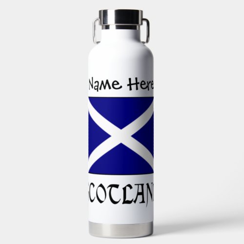 Scotland and Scot Flag Personalized Water Bottle