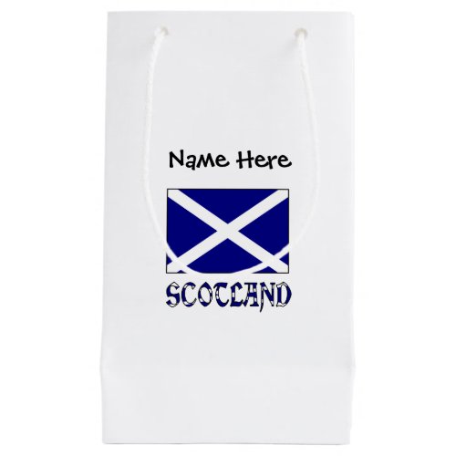 Scotland and Scottish Flag with Your Name Small Gift Bag