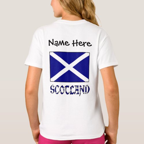 Scotland and Scottish Flag with Your Name T_Shirt