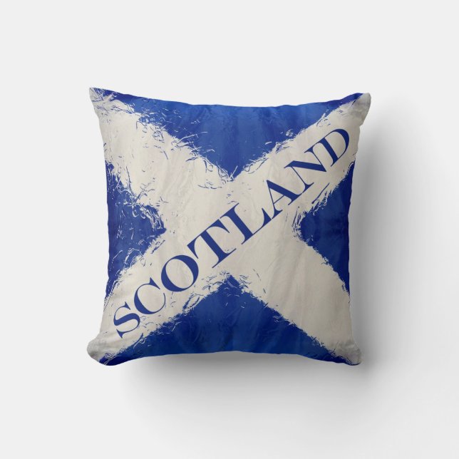 Scotland art flag throw pillow (Front)