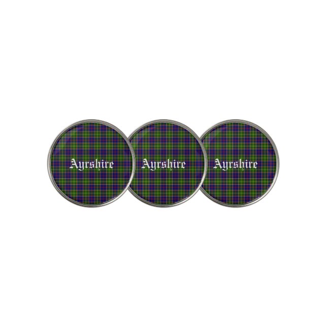 Scotland Ayrshire District Tartan Golf Ball Marker (3 Up)
