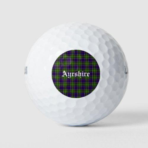 Scotland Ayrshire District Tartan Golf Balls