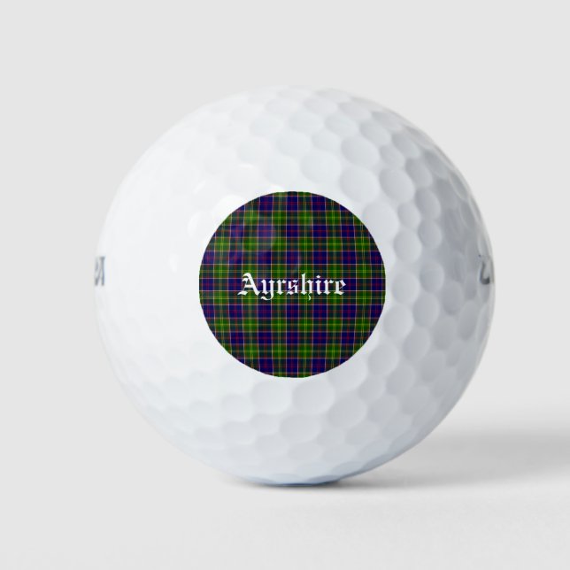 Scotland Ayrshire District Tartan Golf Balls (Front)