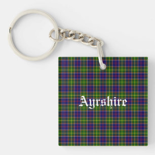 Scotland Ayrshire District Tartan Keychain